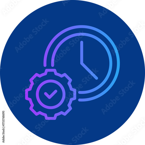 Time management icon for strategy and management, website, application, printing, document, poster design, etc