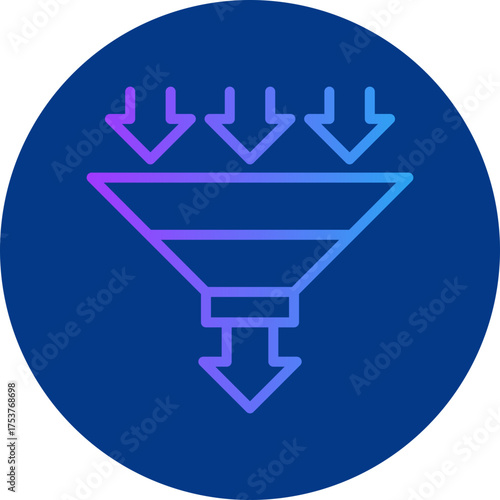 Sorting icon for strategy and management, website, application, printing, document, poster design, etc