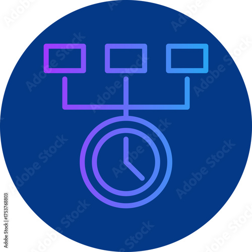 Time management icon for strategy and management, website, application, printing, document, poster design, etc