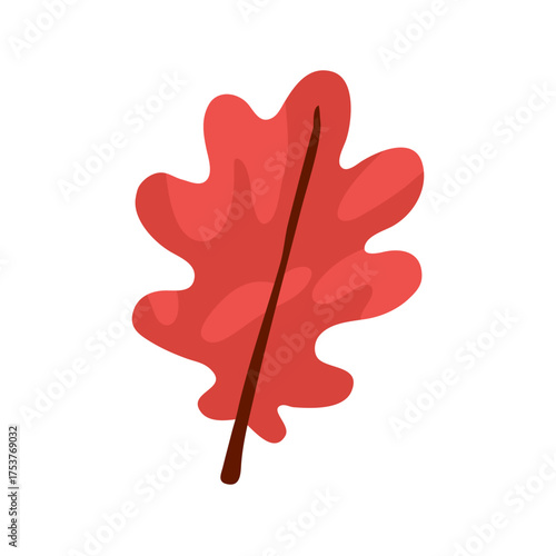 Stylized Oak Leaf Illustration in Warm Autumn Browns for Nature, Design, and Seasonal Projects
