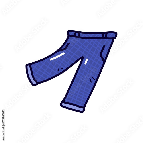 Casual Blue Denim Jeans Illustration for Everyday Wear, Comfort, and Street Style