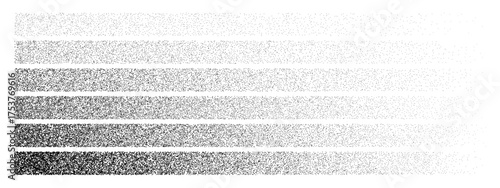 Dot grain stipple noise vector. Set of geometric elements with black speckle. Halftone effect for graphic design.