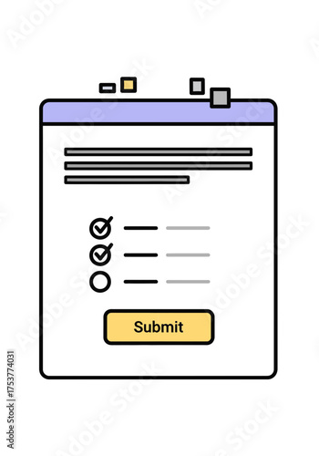 Minimal Vector Web Form With Submit Button