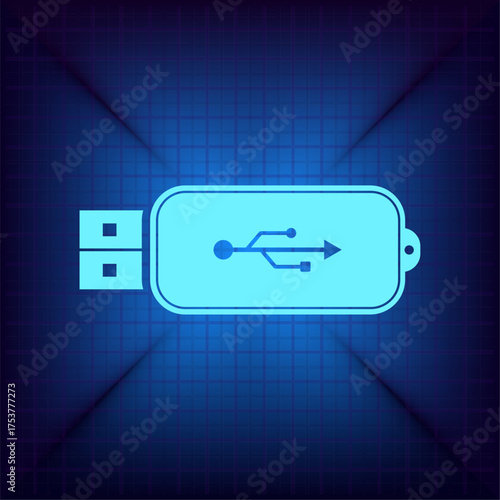 Light blue vector icon on a dark blue background.