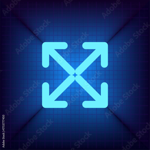 Light blue vector icon on a dark blue background.