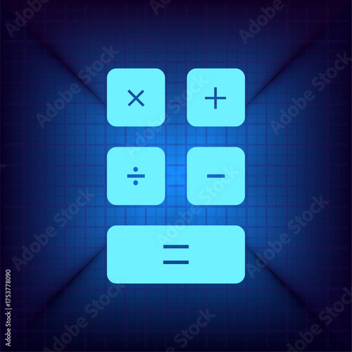 Light blue vector icon on a dark blue background.