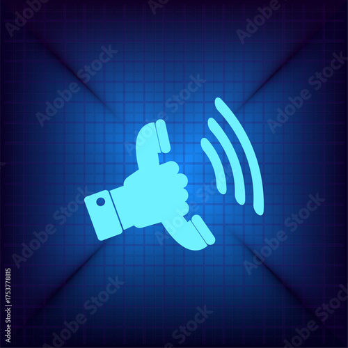 Light blue vector icon on a dark blue background.
