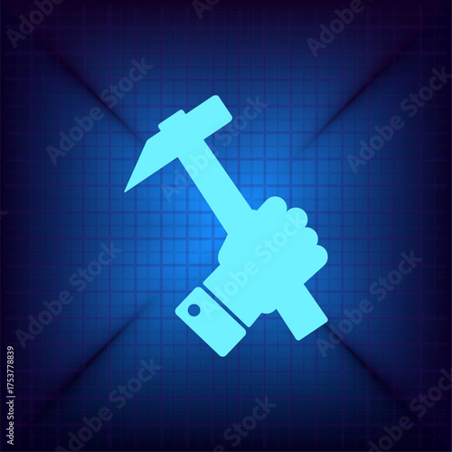 Light blue vector icon on a dark blue background.
