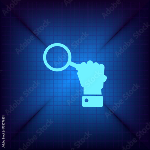 Light blue vector icon on a dark blue background.