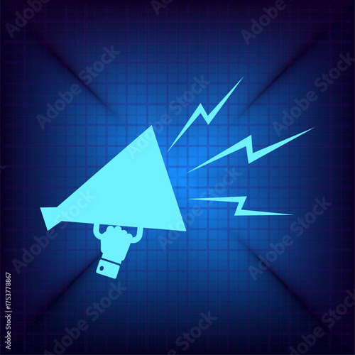 Light blue vector icon on a dark blue background.