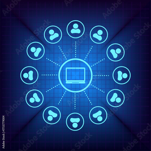 Light blue vector icon on a dark blue background.
