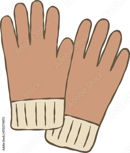 Farm Tools cartoon hand gloves equipment gardening harvest