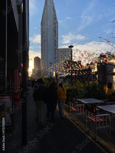 urban scene with beautiful architecture in the elegant municipality in Buenos Aires, Argentina