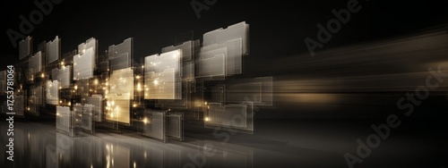 document Management System DMS Folder, File data management or data transfer backup technology.