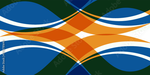 Abstract orange and blue banner background. Graphic design banner pattern background template with dynamic curve shapes.Suit for business, cover, header, wallpaper, corporate, website, flyer