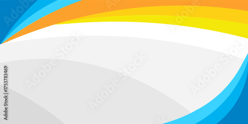 Abstract wavy blue and yellow background vector illustration design