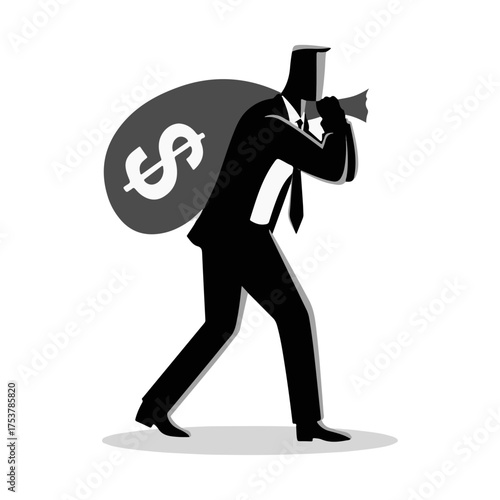 Business People Silhouette Set – Office Work, Leadership, Partnership, and Success Concepts in Vector Illustration
