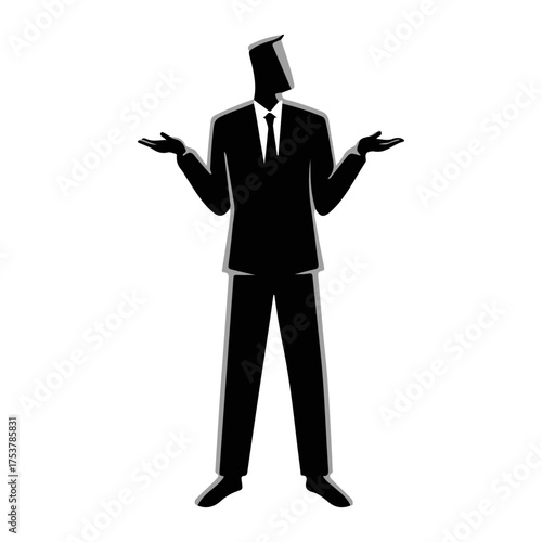 Business People Silhouette Set – Office Work, Leadership, Partnership, and Success Concepts in Vector Illustration