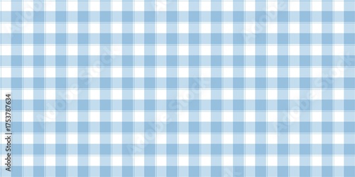 Light blue and white gingham checkered pattern background, perfect for fabric design, textile, or digital wallpaper with a clean and classic style.