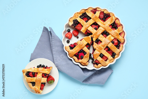 Baking dish and plate with ...