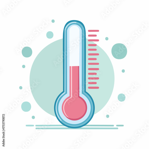 Colorful Thermometer Vector Illustration for Medical and Weather Visuals