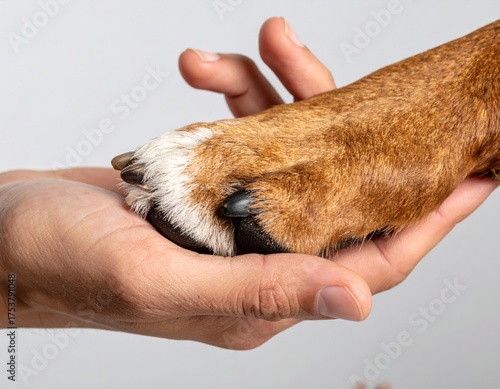 Amistad entre perro y su dueño, perro saludando a un amigo humano, concepto de amor por las mascotas.