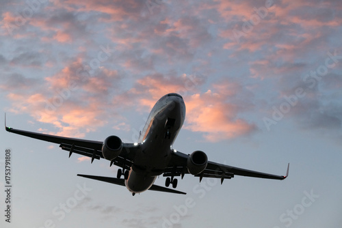 Airplane at sunset - Motion and Light in Perfect Harmony