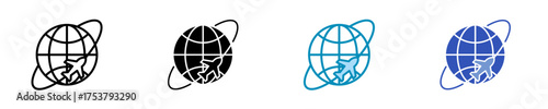 Business Travel  Icon Set Multiple Style Collection