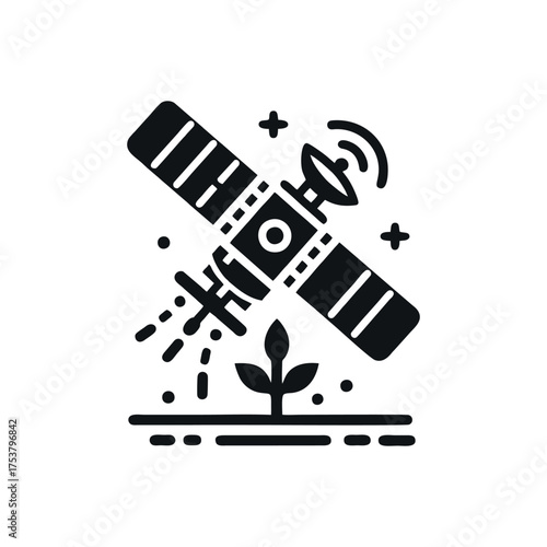 Satellite monitoring plant growth and environmental changes