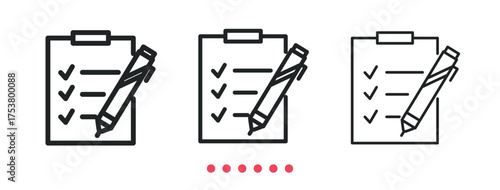 Evaluation icon. Thin line icon vector