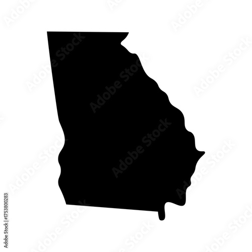 Georgia state map silhouette