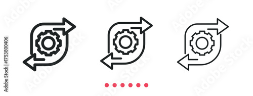 Algorithm icon. Thin line icon vector