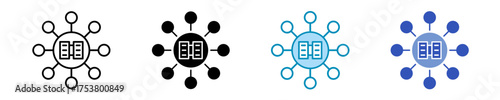 Deep Learning   Icon Set Multiple Style Collection	