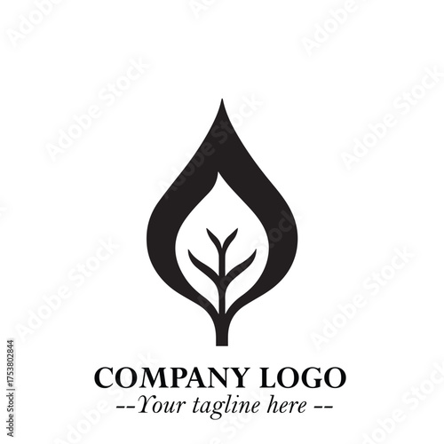 Spinach Logo Symbol in Black on the White Background Minimalist Leaf Vegetable Illustration