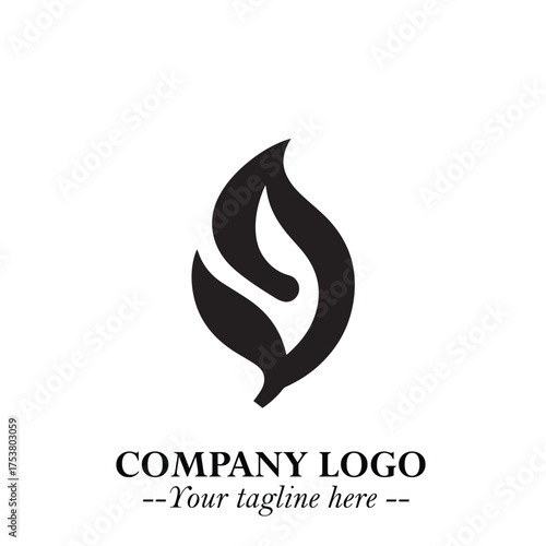 Spinach Logo Symbol in Black on the White Background Minimalist Leaf Vegetable Illustration
