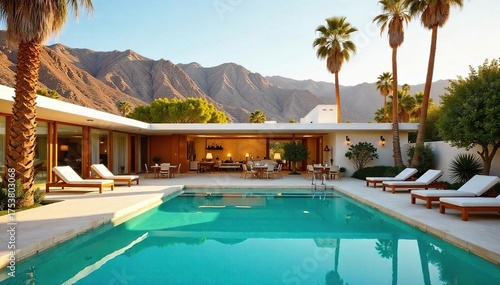 Palm Springs Mid-Century Modern Architecture Sunlight Drenched Poolside Paradise