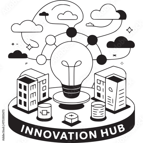 Vector art of concentric circles on