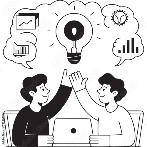 Vector art of abstract flowing lines forming wave shapes