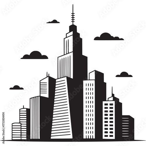 Vector art of geometric black and beige abstract pattern