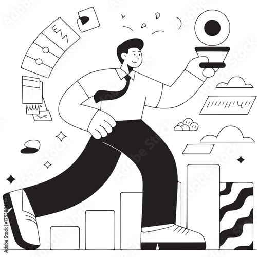 Vector art of abstract geometric pattern