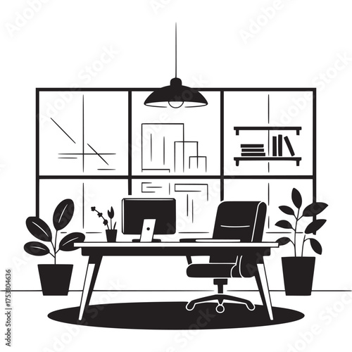 Vector art of black ink splatter with text