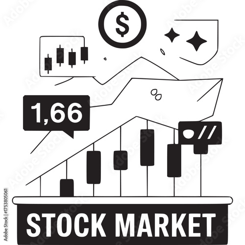 Vector art of number 866 in black stylized font isolated on white