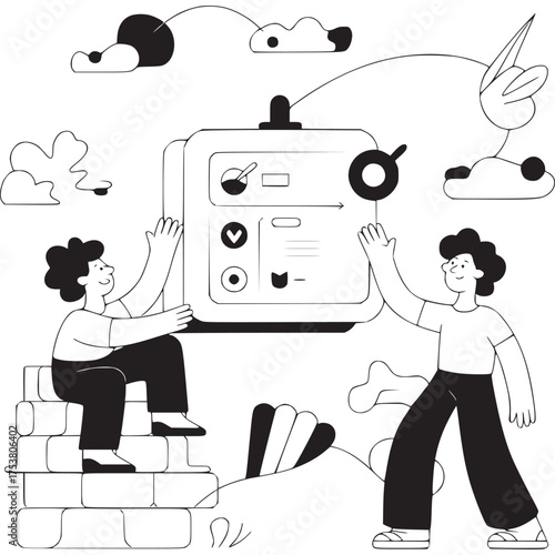 Vector art of speed lines effect