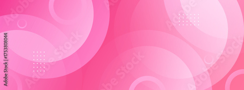 Vibrant abstract pink gradient banner with fluid curves and translucent overlapping shapes, creating a dynamic and modern visual for digital backgrounds and creative web design