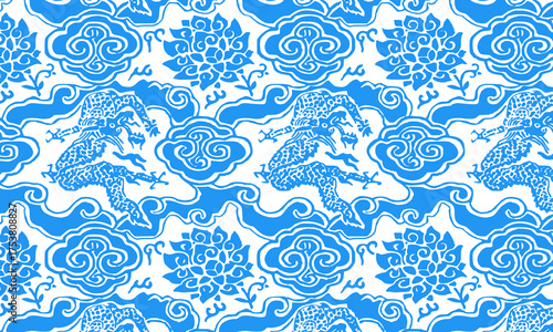 seamless pattern with floral elements