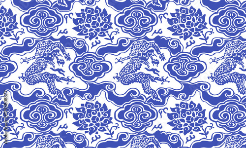 seamless pattern with floral elements