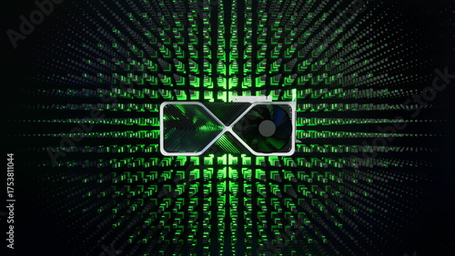 GPU processing unit generating concentric radiating energy waves