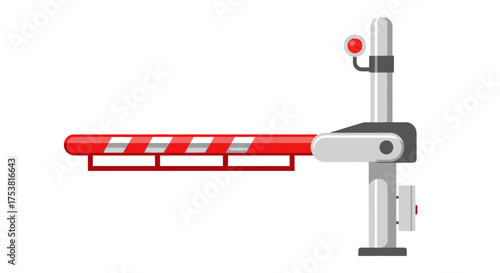 Illustrative barrier gate for secure access in infrastructure design