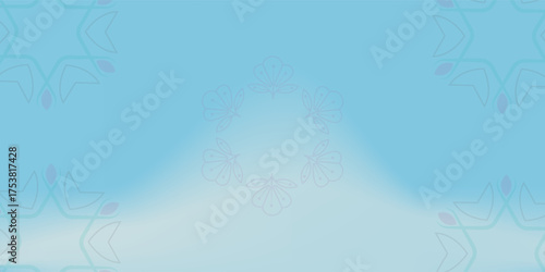 Empty palm shadow blue color texture pattern cement wall background. Used for presentation  business nature organic cosmetic products for sale shop online. vector business