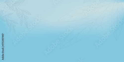 Empty palm shadow blue color texture pattern cement wall background. Used for presentation  business nature organic cosmetic products for sale shop online. vector business